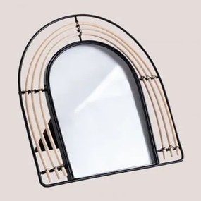 Moldura De Fotos Em Metal E Rattan Mesta ↑21 Cm - Sklum