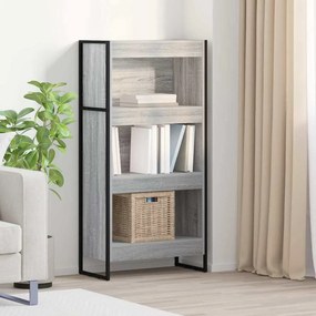vidaXL Gabinete de Livros Cinza Sonoma 80 x 30 x 155 cm