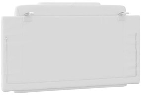Almofadão de cabeceira 100 cm couro artificial branco