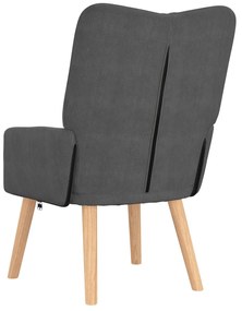 Poltrona Relaxante VidaXL em Tecido de Corduroy Cinza Escuro