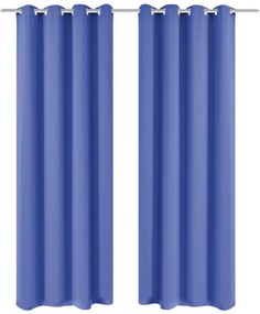 vidaXL Cortinas blackout 2 pcs com ilhós de metal 135x245 cm azul