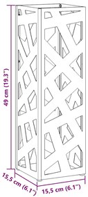 Suporte para Guarda-chuva Antracite Metal Médio Durável