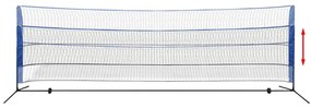 Conjunto rede de badminton com volantes 500 x 155 cm