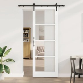 Porta Deslizante vidaXL com Conjunto de Hardware 'ORKDAL'Branca 83x232 cm