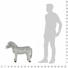 Burro de montar em peluche cinzento XXL