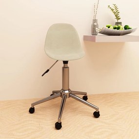 vidaXL Cadeira de escritório giratória tecido cor creme