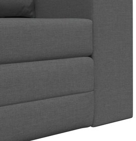 Sofá-camas 2 em 1 Cinza Escuro 148x71x83 cm Tecido