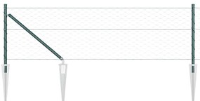Cerca Hexagonal vidaXL Verde 0,6x25 m Aço