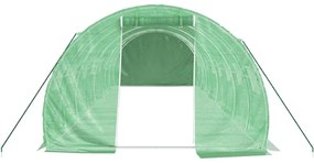 Estufa com estrutura de aço 24 m² 8x3x2 m verde