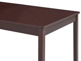 Mesa de jantar 180x90x73 cm madeira de pinho castanho-escuro