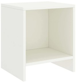 Mesa de cabeceira 35x30x40 cm madeira de pinho maciça branco