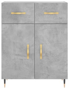 Armário alto 69,5x34x180 cm derivados de madeira cinza cimento