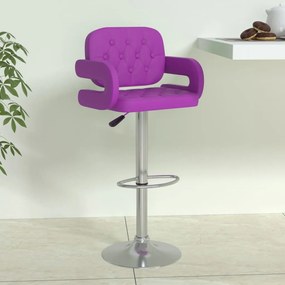 vidaXL Banco de bar couro artificial roxo