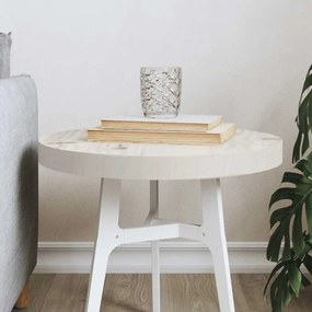 vidaXL Tampo de mesa redondo Ø40x3 cm madeira de pinho maciça branco