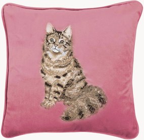 Capa de almofada bordada Feline Fabulous