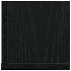 Prateleiras parede 2pcs 100x16,5x16,5cm derivados madeira preto