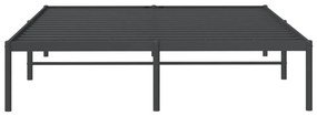 Estrutura de cama 140x190 cm metal preto