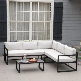 Conjunto de Jardim Jamilla - 2 Sofás e 1 Mesa de Centro - Design Moder
