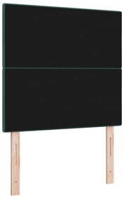 Cabeceira vidaXL Botão Estofada Verde Escuro 80 cm Veludo