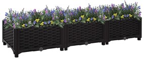 vidaXL Canteiro elevado 120x40x23 cm polipropileno