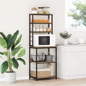 vidaXL Prateleira de Cozinha Carvalho Artesanal 60 x 40 x 168 cm