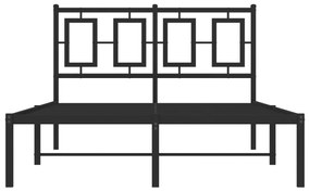 Estrutura de cama com cabeceira 120x200 cm metal preto