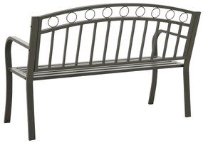 Banco de jardim 120 cm aço cinzento