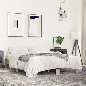 vidaXL Estrutura de cama 150x200 cm derivados madeira/metal