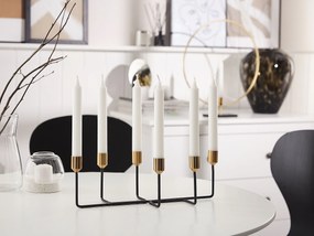 Candelabro em metal preto e dourado 12 cm BANGKA Beliani