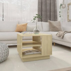 vidaXL Mesa de centro 55x55x43 cm derivados de madeira carvalho sonoma