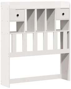 Cama com estante sem colchão 90x190 cm pinho maciço branco