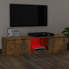 Móvel de TV Vinici com Luzes LED de 140cm - Madeira Rustica - Design M