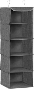 Estante suspensa para arrumação para guarda roupa 30 x 30 x 90 cm cinzento