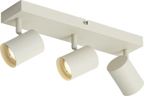 Foco de teto moderno bege 3 luzes ajustável - Jeana
