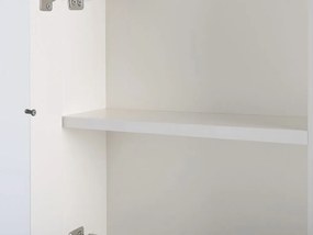 Armário de parede com espelho e iluminação LED branco 60 x 60 cm MAZARREDO Beliani