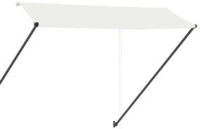 Toldo retrátil com LED 300x150 cm creme
