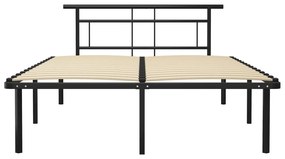 Estrutura de cama 140x200 cm metal preto