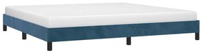 Estrutura de cama sem colchão 200x200 cm veludo azul-escuro