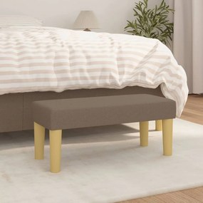 vidaXL Banco 70x30x30 cm tecido cinza-acastanhado