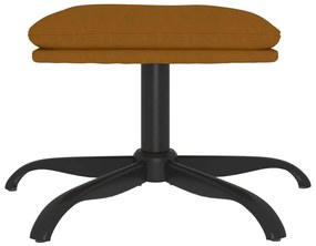 Apoio de pés 60x60x36 cm veludo castanho