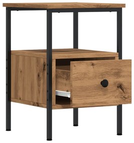 Mesa cabeceira 34x36x50 cm derivados madeira carvalho artisiano