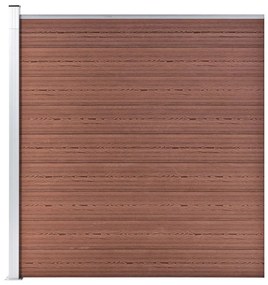 vidaXL Painel de vedação para jardim 175x186 cm WPC castanho