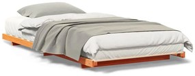 Estrutura de cama de chão Castanho-mel 100 x 200 cm