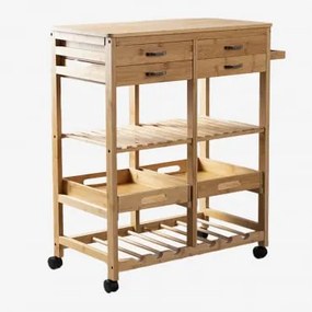Carro De Cozinha Em Bambu Sutton Bambu - Sklum