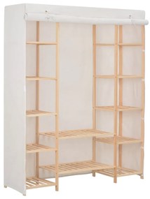 vidaXL Roupeiro 135x40x170 cm tecido branco