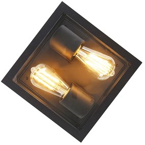 Candeeiro de teto inteligente preto IP44 2 luzes incl. Wifi ST64 - Charlois