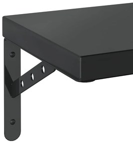 Prateleiras de parede 2 pcs 75x23,5 cm aço inoxidável prateado