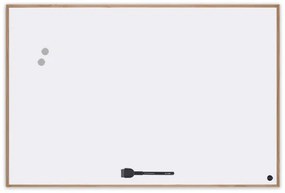 Quadro Branco Magnético 28,5x38,5cm com Moldura em Madeira – Bi-Office New Basic