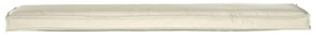 almofadas para palete para banco 2 pcs creme 180x40x8 cm tecido Oxford
