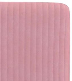 Cadeiras de jantar 6 pcs veludo rosa
